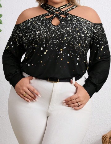 Bluza SHEIN CURVE, negru