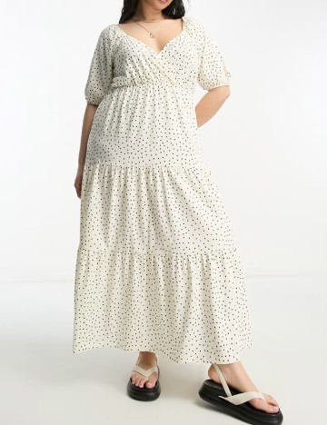 Rochie lunga ASOS Curve, ecru