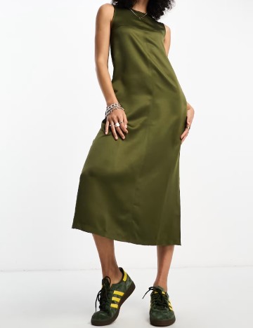 Rochie medie COLLUSION, kaki