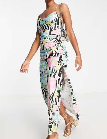 Rochie lunga Miss Selfridge, mix culori