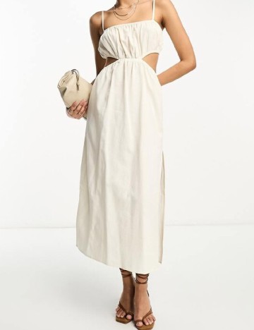 Rochie lunga Pretty Lavish, crem