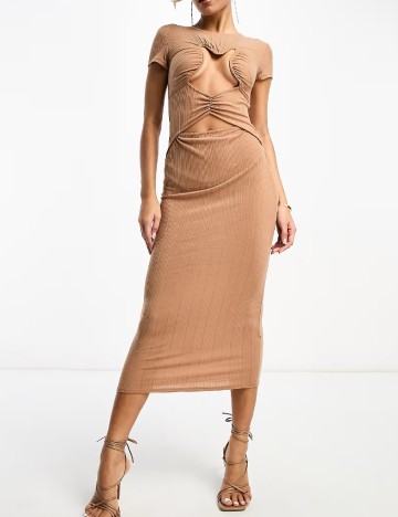 Rochie medie ASOS, maro