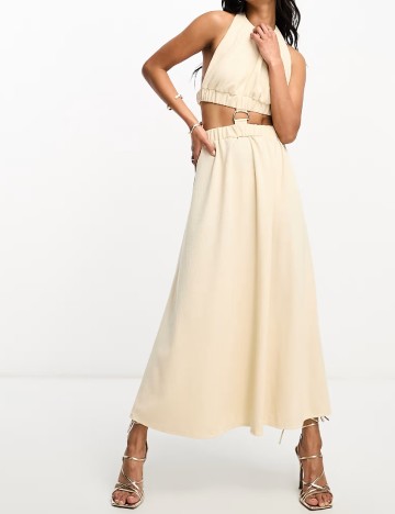 Rochie lunga ASOS, crem
