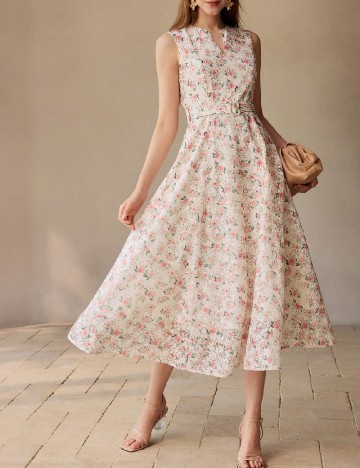 Rochie medie MOTF, floral print