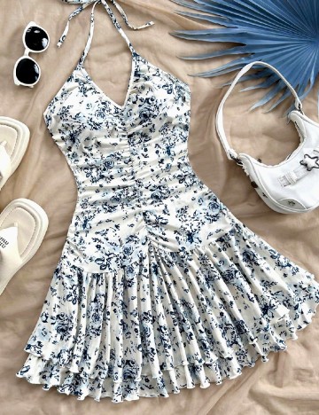 Rochie scurta SHEIN, ecru