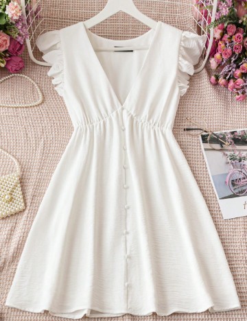 Rochie scurta SHEIN, alb