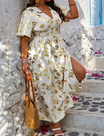 Rochie lunga SHEIN CURVE, ecru