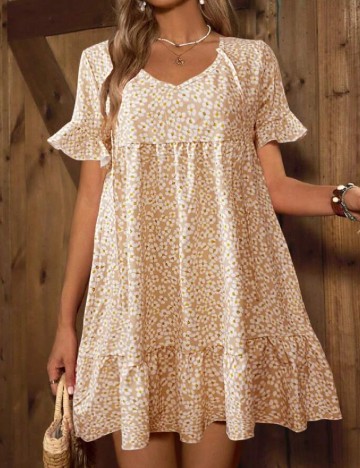Rochie scurta SHEIN, crem