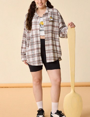 Camasa SHEIN CURVE, maro