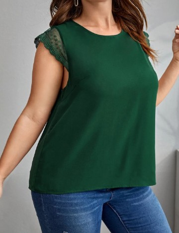 Bluza SHEIN CURVE, verde