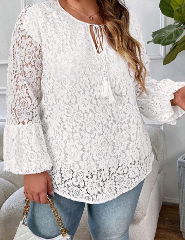 Bluza SHEIN CURVE, alb