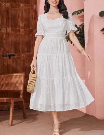 Rochie medie SHEIN, alb