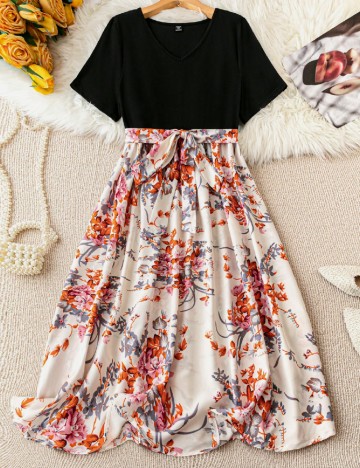 Rochie medie SHEIN CURVE, floral print