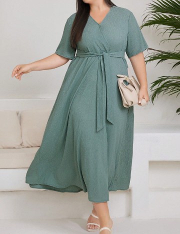 Rochie medie SHEIN CURVE, verde
