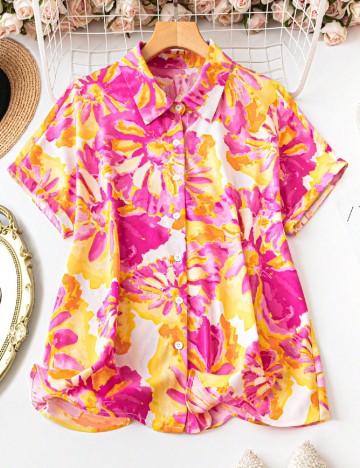 Camasa SHEIN CURVE, floral print