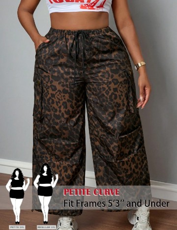 Pantaloni SHEIN CURVE, animal print