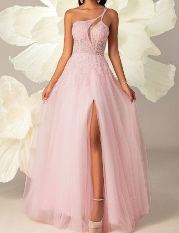 Rochie lunga VIPGIRL, roz