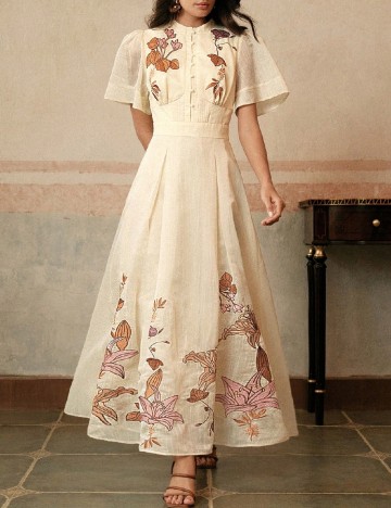 Rochie lunga SHEIN, crem