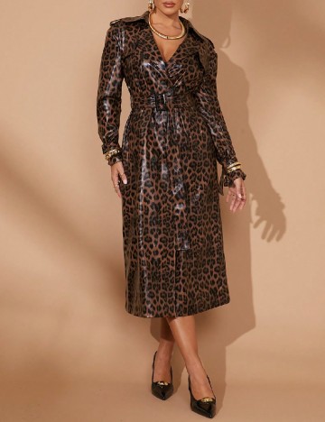 Trench SHEIN, animal print