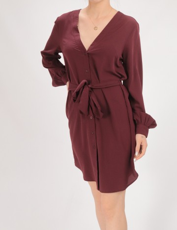 Rochie scurta BUBBLEROOM, visiniu, 36