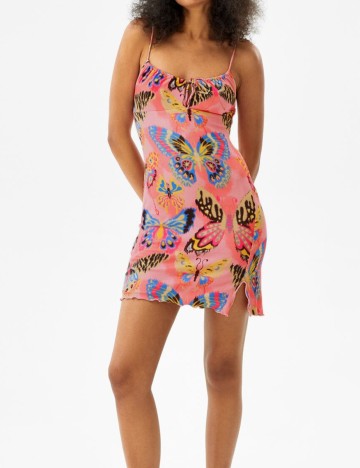 Rochie scurta Bershka, roz, L