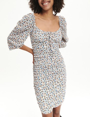Rochie scurta Reserved, alb, S