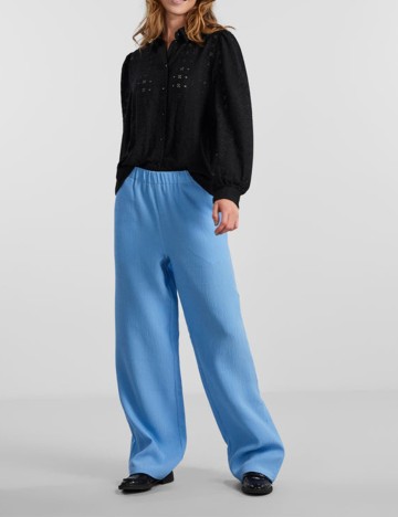 Pantaloni Pieces, albastru, L