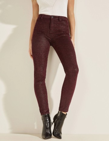 Pantaloni Guess, visiniu