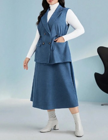 Compleu SHEIN CURVE, albastru