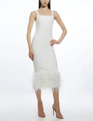 Rochie medie Karen Millen, alb
