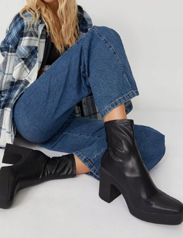 Botine Stradivarius, negru