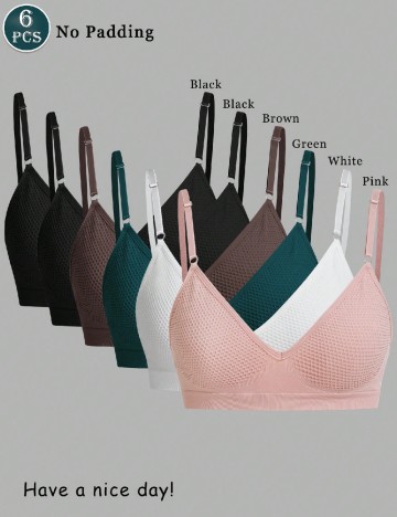 Set sutiene 6 bucati SHEIN, mix culori