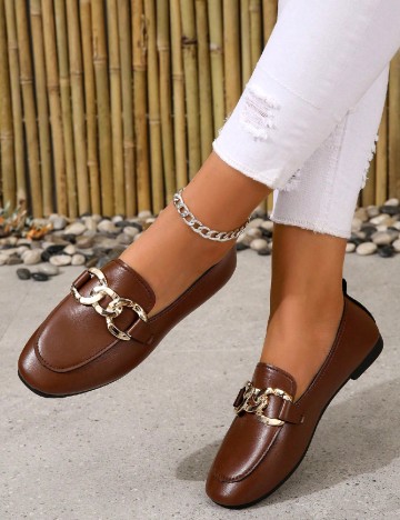 Mocasini SHEIN, maro