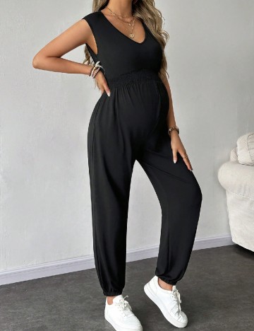 Salopeta SHEIN Maternity, negru