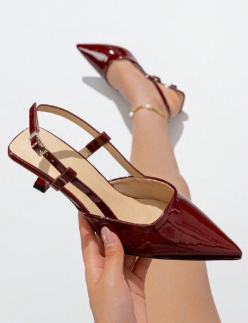 Pantofi SHEIN, visiniu