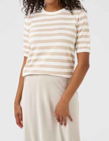 Bluza Kaffe, alb/maro