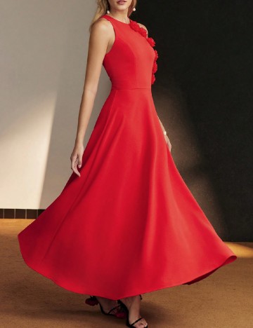 Rochie lunga MOTF, rosu