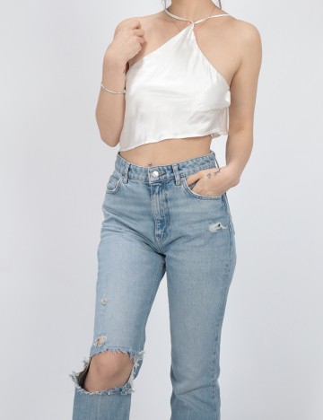 Top Bershka, alb, S