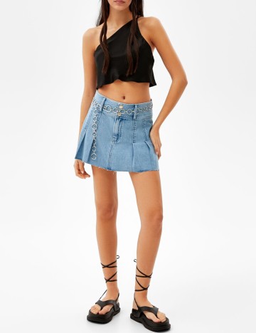 Top Bershka, negru, S