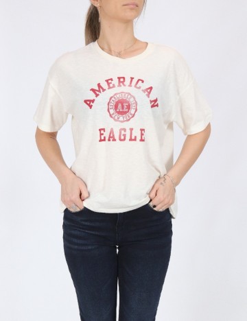 Tricou American Eagle, ecru