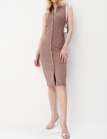 Rochie medie Mohito, maro