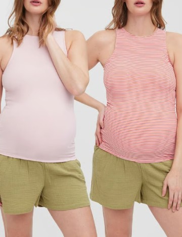 Set Maiouri 2 bucati Vero Moda Maternity, roz