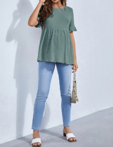 Bluza SHEIN Maternity, verde