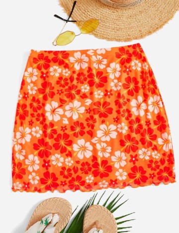 Fusta SHEIN, portocaliu