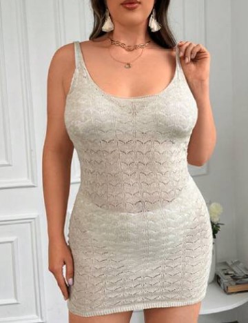 Rochie de plaja SHEIN CURVE, bej