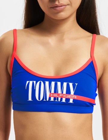 Bustiera de baie Tommy Hilfiger, albastru