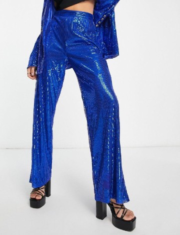 Pantaloni NAANAA, albastru