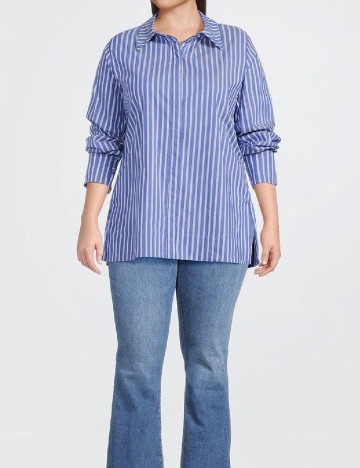 Camasa Karen Millen Plus Size, albastru