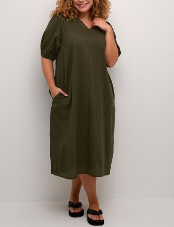 Rochie medie Kaffe Curve, verde