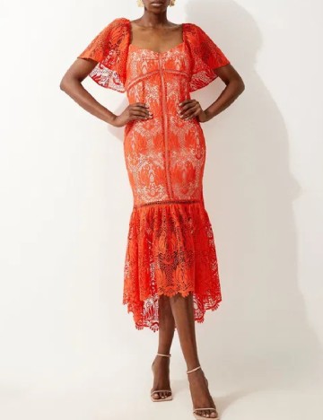 Rochie medie Karen Millen, portocaliu